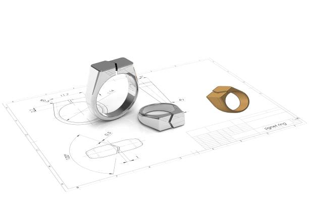 istock 3D rendering of signet ring 1276785850
