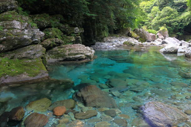 istock Crystal Deep with beautiful blue, Yasui Valley, Summer (Kochi Prefecture) 1276786012
