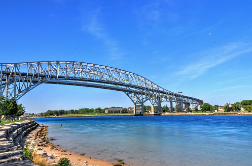 Blue Water Bridge-Taken from the Canadian side-Gateway to Lake Huron- Port Edward On, Canada-Port Huron Michigan
