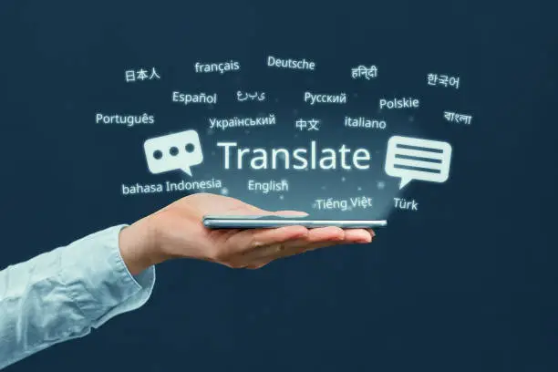 Photo of The concept of a program for translating in a smartphone from different languages