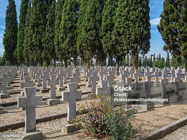 Military Cemetery In Greece Built In Honour Of Soldiers Died In World War I Stock Photo - Download Image Now