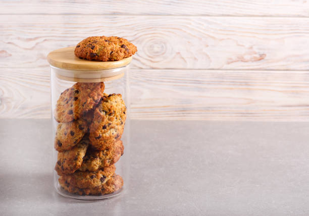 istock Oat cookies with chocolate chips 1276795860