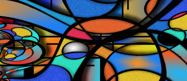 istock Abstract Painting with Geometric Figures 1276800779