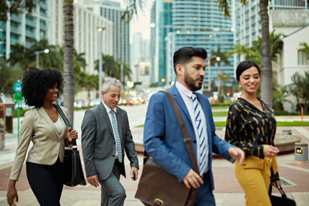 istock Multi-Ethnic Group of Corporate Associates Outdoors in Miami 1276803948