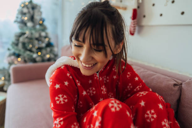 feeling christmassy - onesie imagens e fotografias de stock