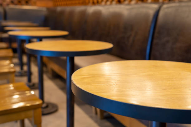 istock Close-Up Of Empty Tables and Chairs in a cafe 1276811009