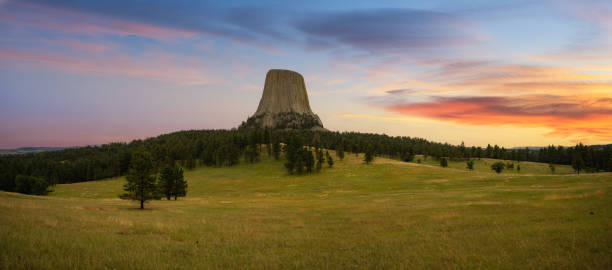 istock Panorama sunrise at Devils Tower in Wyoming 1276813244
