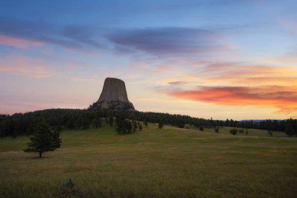 istock Sunrise colors at Devils Tower in Wyoming 1276813334
