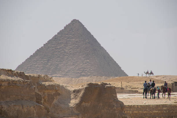 istock Panoramic view from Giza Desert, Architecture and historical place from Egypt, El Cairo 2018 1276820524