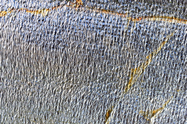 istock Silver surface of thermal insulation during the day 1276820609