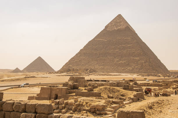 istock Panoramic view from Giza Desert, Architecture and historical place from Egypt, El Cairo 2018 1276822697