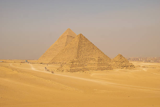 istock Panoramic view from Giza Desert, Architecture and historical place from Egypt, El Cairo 2018 1276822784