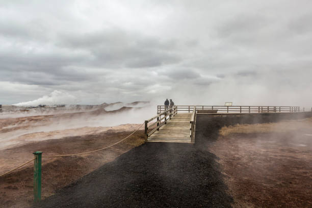 istock Gunnuhver mud pools and steam vents 1276822998