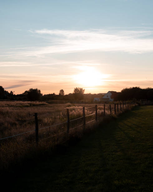 istock Sunset over rural environment in southern Sweden 1276824050