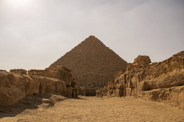 istock Panoramic view from Giza Desert, Architecture and historical place from Egypt, El Cairo 2018 1276825239