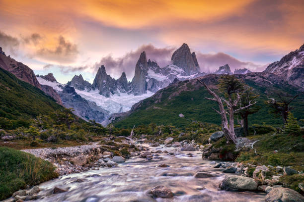 istock Fitz Roy cascades and Mount Fitz Roy 1276826222