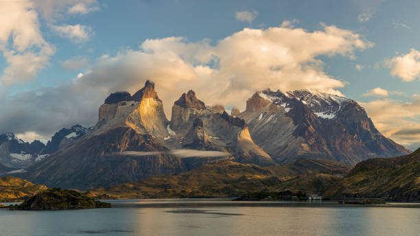 istock Patagonian Andes at sunrise 1276827139