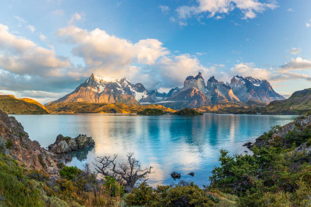 istock Patagonian Andes at sunrise 1276828524