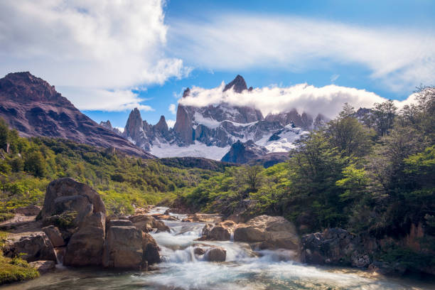 istock Fitz Roy cascades and Mount Fitz Roy 1276828743