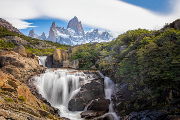 istock Fitz Roy cascades and Mount Fitz Roy 1276828783