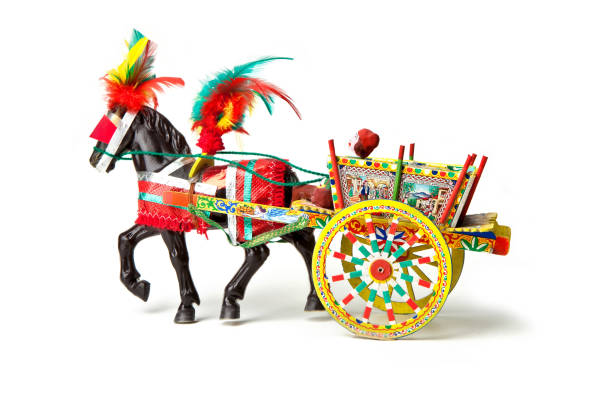 istock Sicilian cart icon traditional 1276836381
