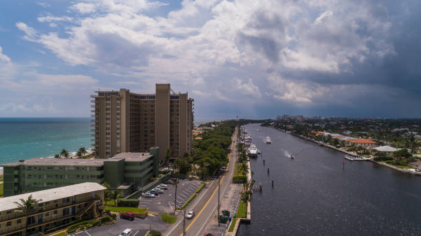 Storm approaching the Hillsboro Beach near Miami, Florida.
