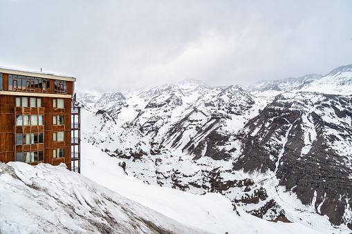Valle Nevado ski resort in the central Chile Andes