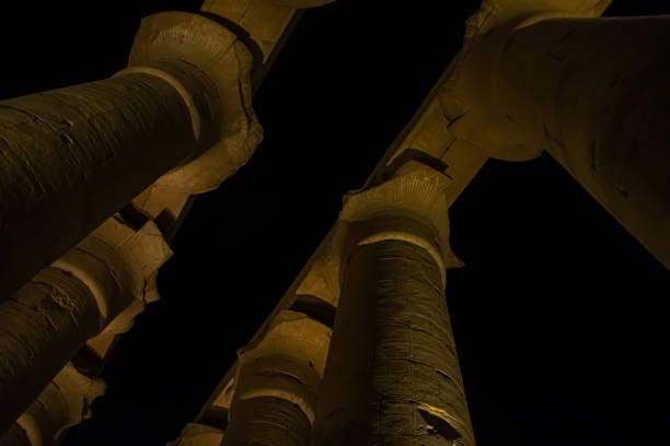 Night scene from karnak temple, Egypt, september 2018. High quality photo
