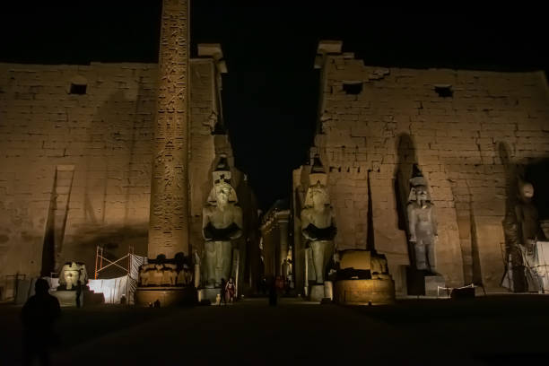 istock Night scene from karnak temple, Egypt, september 2018 1276846350