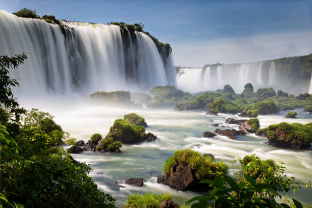 водопад игуасу - tropical rainforest tropical climate waterfall landscape стоковые фото и изображения