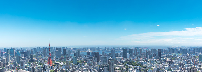 Take a panoramic view of Tokyo Bay