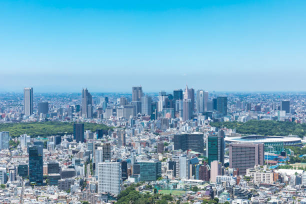 shinjuku side panoramic view２ - mor imagens e fotografias de stock