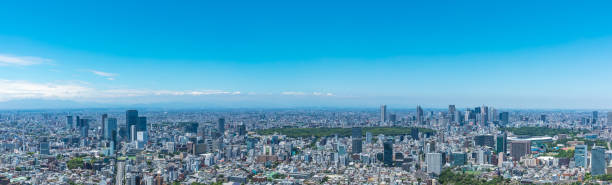 shibuya-seiten-panoramablick2 - shinjuku bezirk stock-fotos und bilder