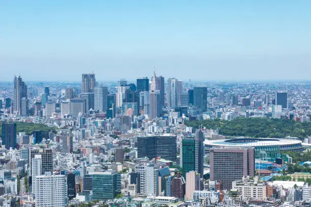 Take a panoramic view of Shinjuku side