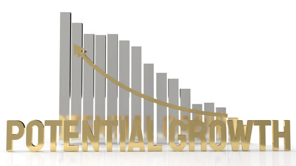 istock gold text  potential growth on white background for business content 3d rendering. 1276872376