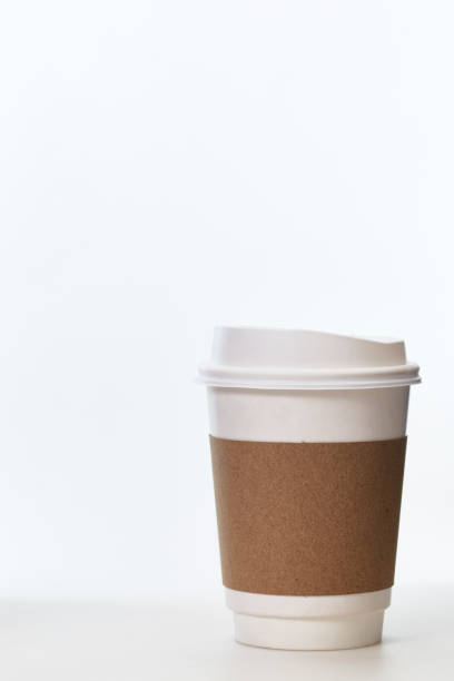 istock Coffee cup of paper on a white background. 1276877439