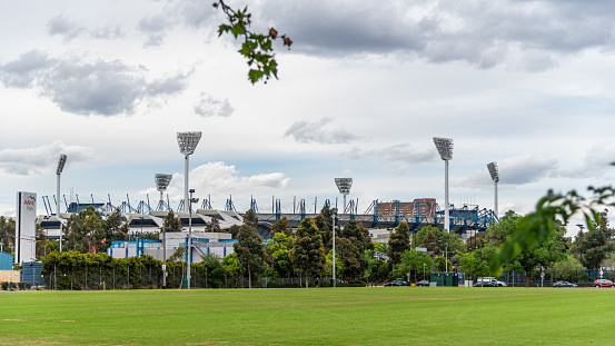 Melbourne, Victoria / Australia - 11/06/2019 The Melbourne Cricket Ground, also known simply as \