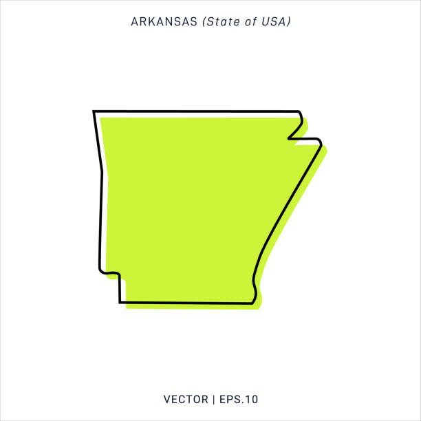 Map of Arkansas Vector Stock Illustration Design Template. Map of Arkansas Vector Illustration Design Template. USA State. Vector eps 10. arkansas stock illustrations