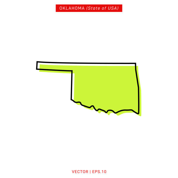 mapa oklahoma vector stock ilustracja projekt szablon. - oklahoma stock illustrations