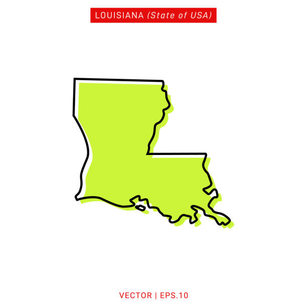 Map of Louisiana Vector Stock Illustration Design Template. Map of Louisiana Vector Illustration Design Template. USA State. Vector eps 10. louisiana illustrations stock illustrations