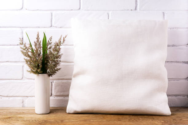 istock Pillow mockup with cord wild grass 1276892165