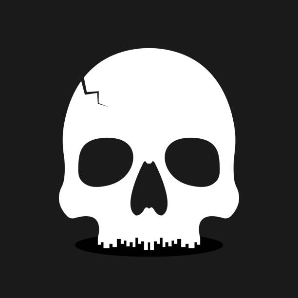 ヒトヘッドスカルベクトル - skull and crossbones toxic substance halloween human bone点のイラスト素材／クリップアート素材／マンガ素材／アイコン素材