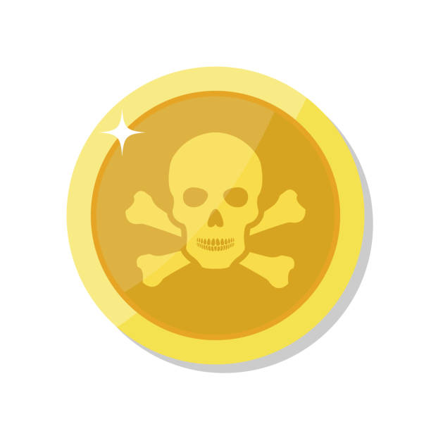 illustrations, cliparts, dessins animés et icônes de pirate coin gold rank médaille icônes plates - bronze silver gold perks