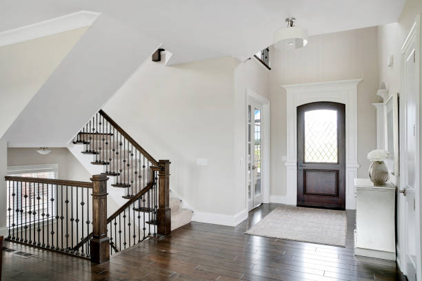 istock Gorgeous entryway with quick access to upstairs or downstairs 1276897055