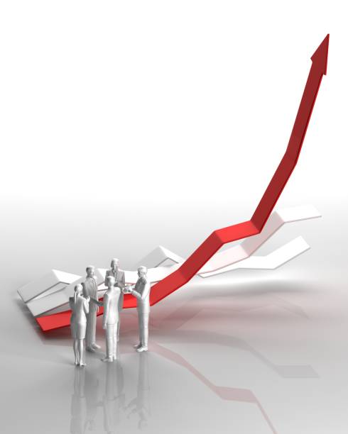 istock Line graph and business person 1276899846