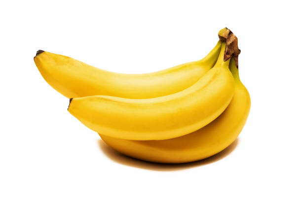 istock Bright yellow banana, isolate on a white background 1276909586