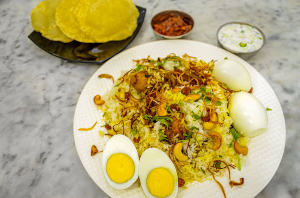 istock Top View of Chicken Biryani 1276910380