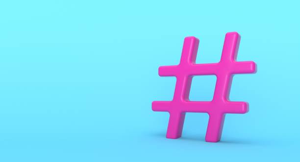 istock Hashtag symbol on background. Social media network concept illustration. 3D rendering. 1276911473
