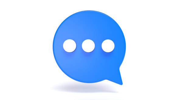 istock Bubble chat social media 3d icon. Speak and communication message concept. 3D illustration 1276911583