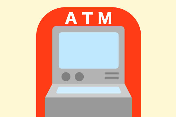 ATM Vector illustration of ATM. A machine for depositing cash. atm illustrations stock illustrations